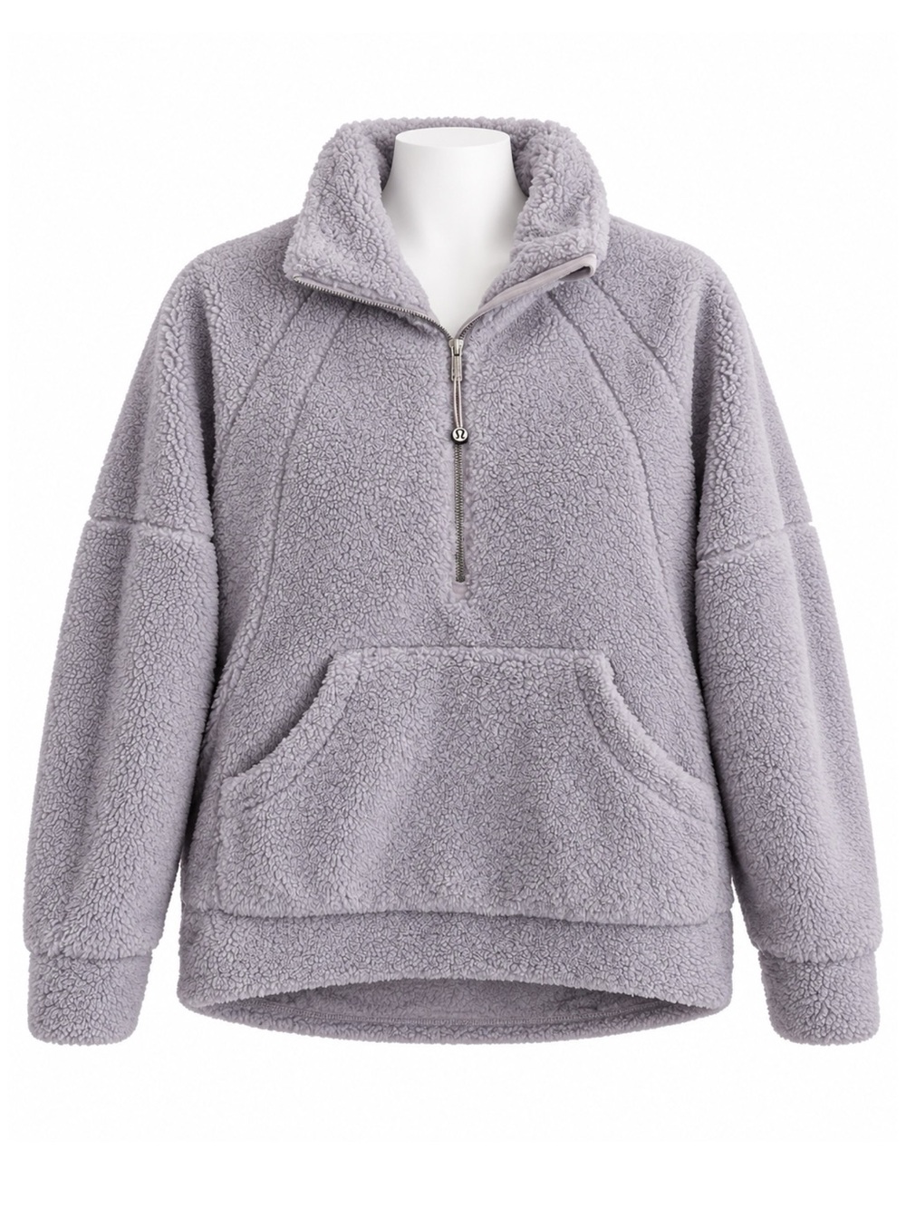 Size XS/S Lululemon Women’s Scuba Oversized Funnel-Neck Half-Zip Long Lilac Grey
